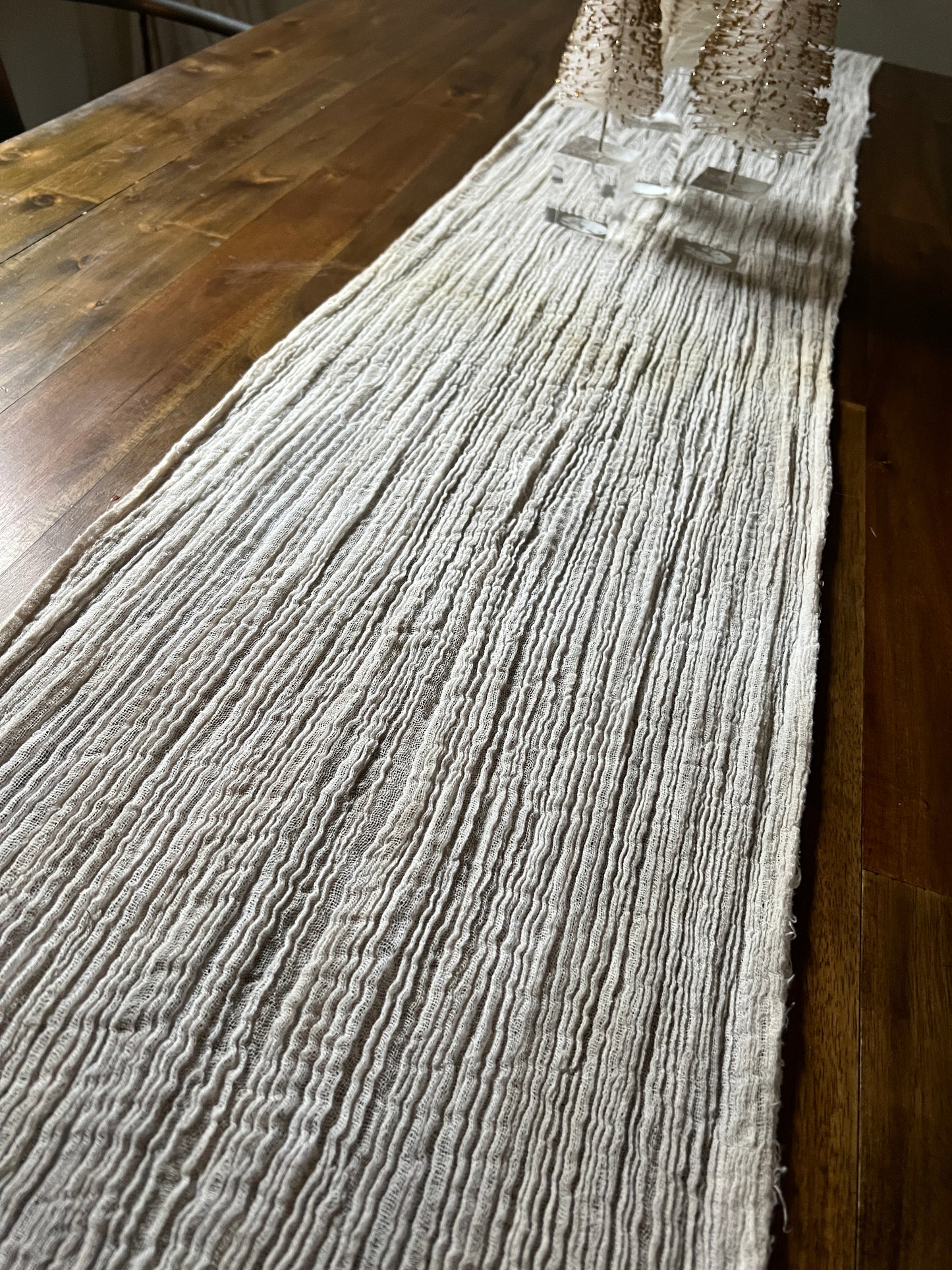 Onion Skins Gauze Table Runner