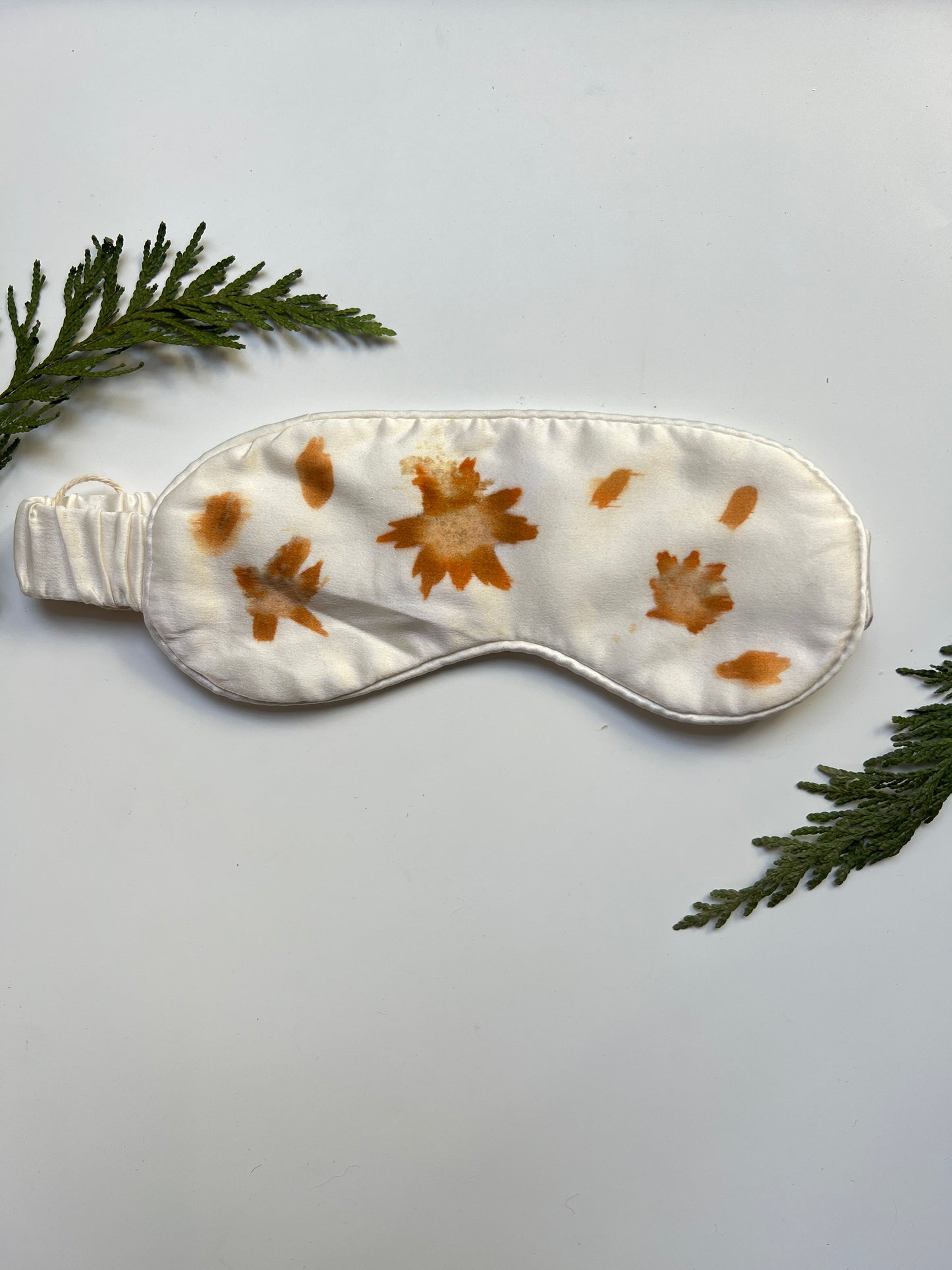 Coreopsis Printed Mulberry Silk Eye Mask