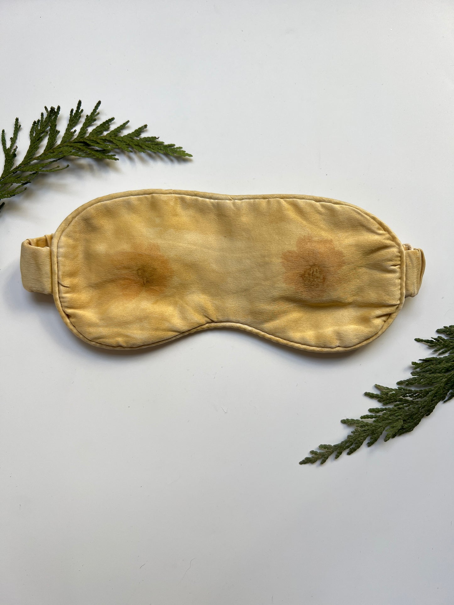 Flower Printed Pomegranate Mulberry Silk Eye Mask