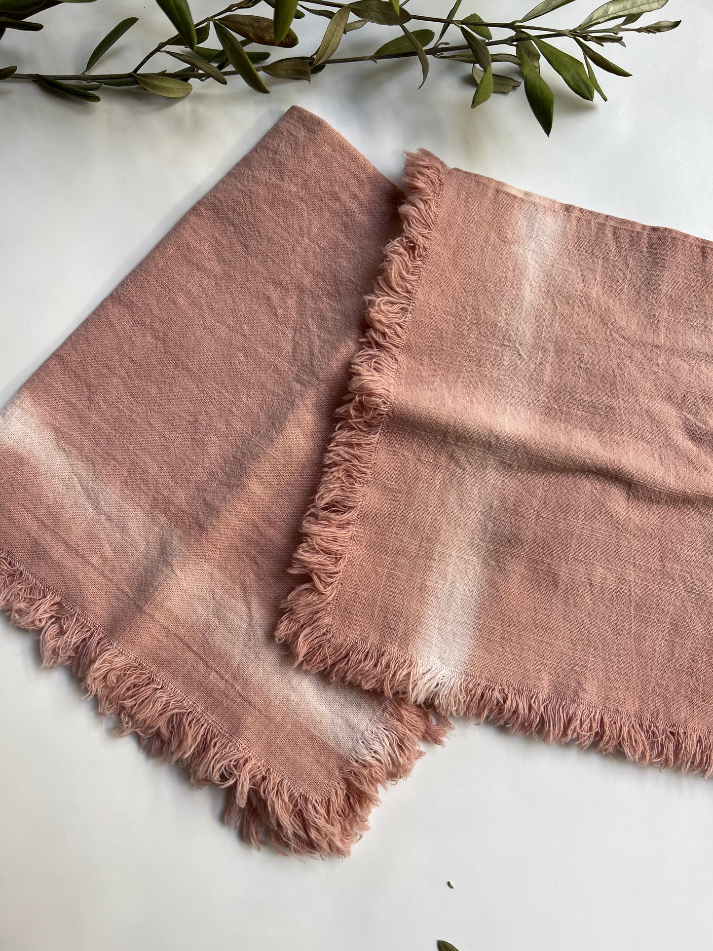 Stripe Fringe Avocado Napkins {set of four}