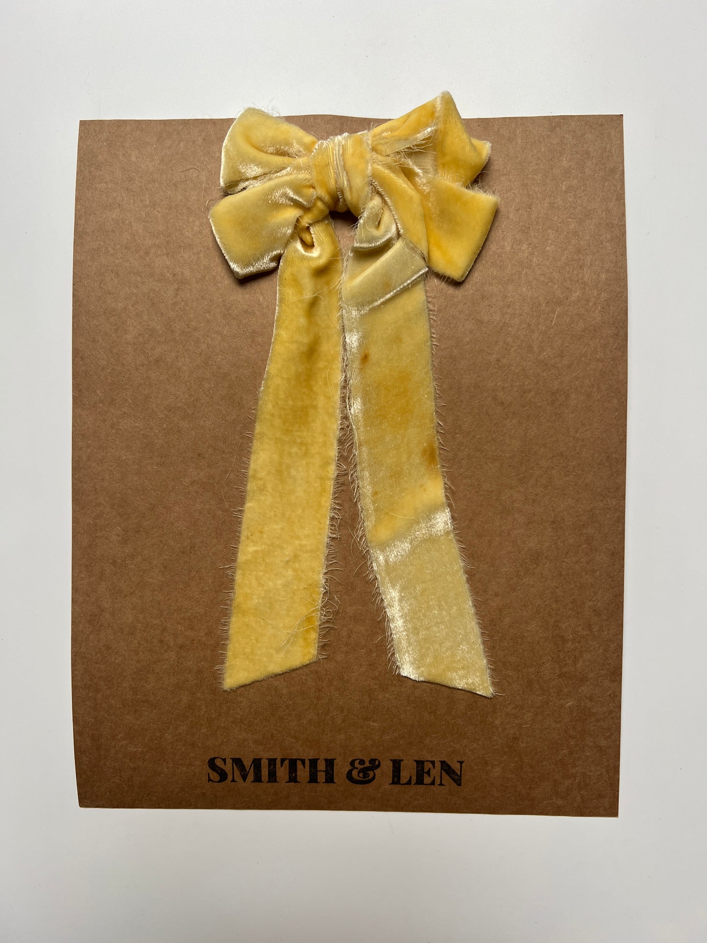 Marigold Velvet Double Bow