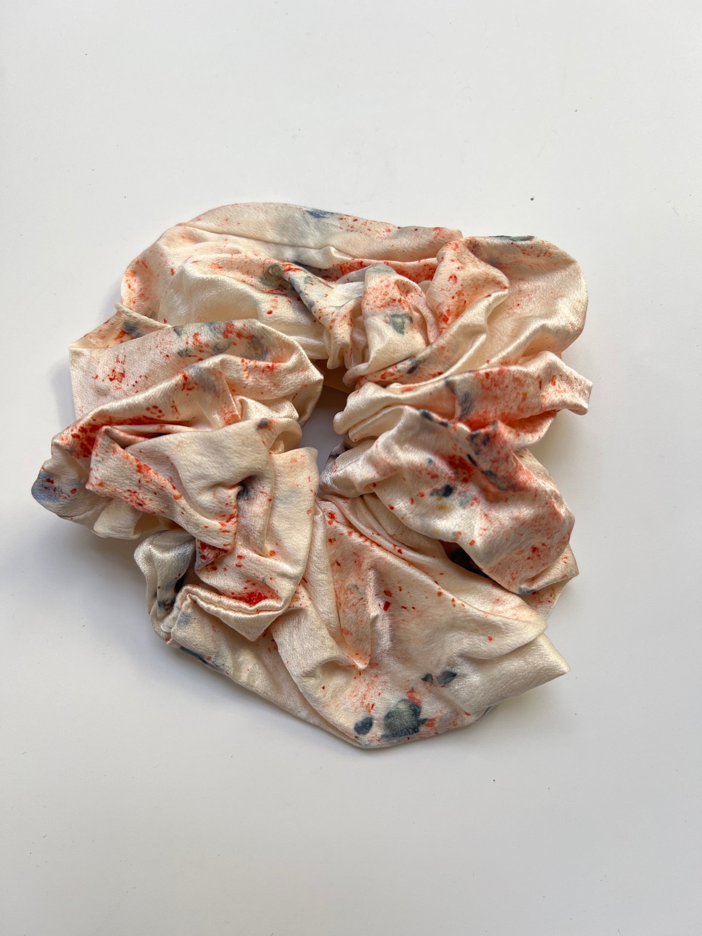 Oversized Madder + Black Beans Mulberry Scrunchie