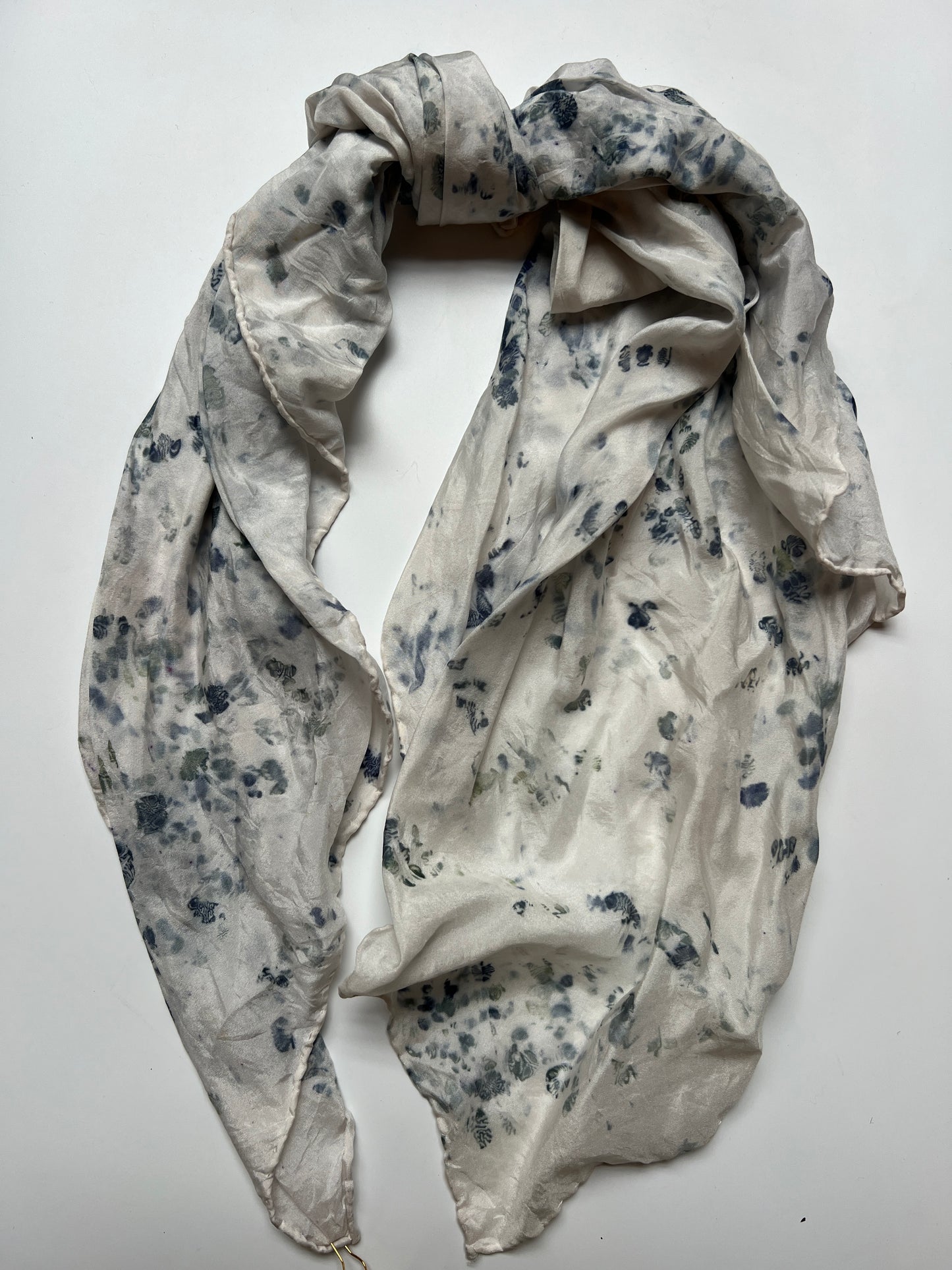 Black Beans Oversized Silk Scarf