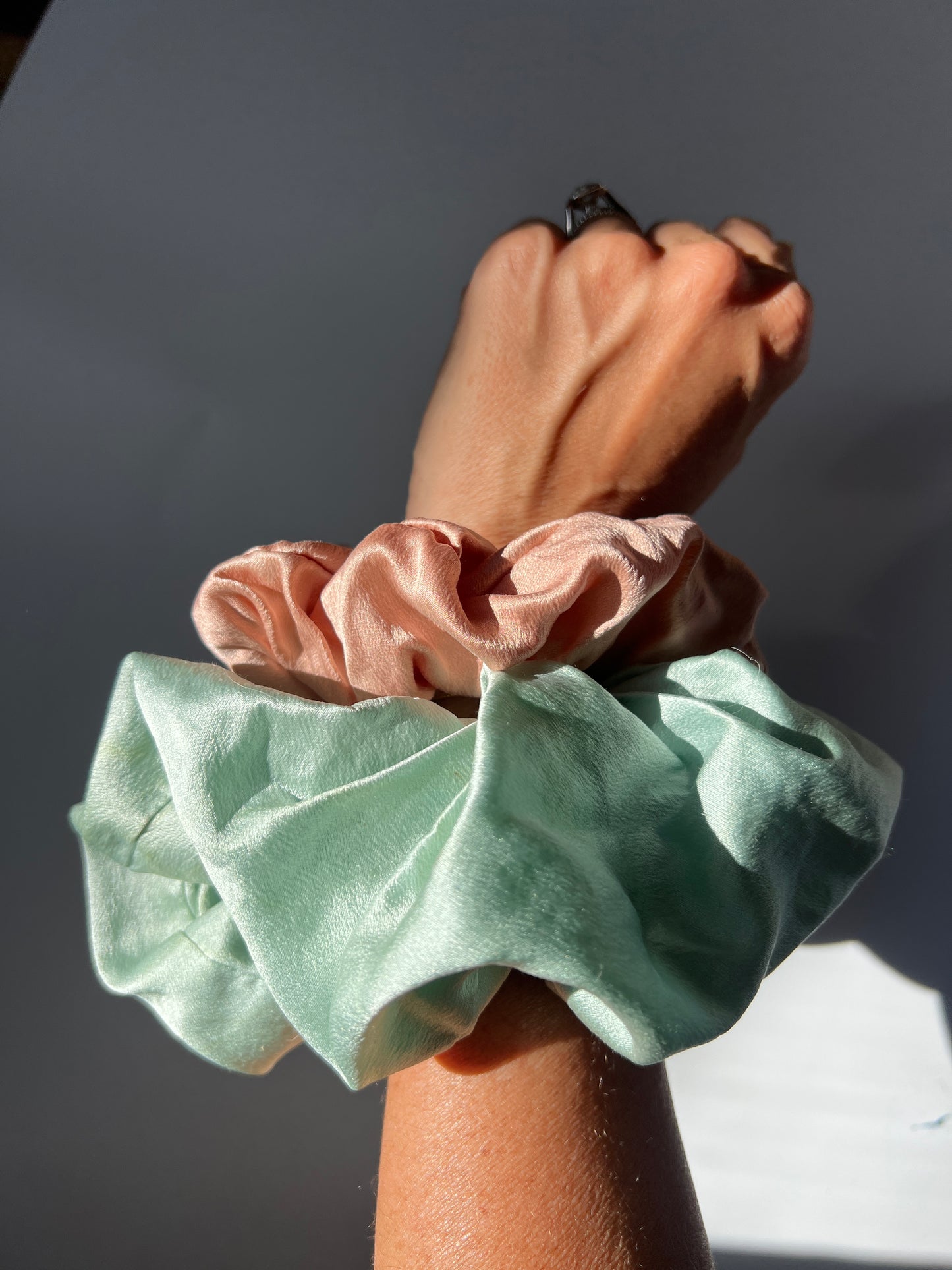 Oversized Coreopsis Mulberry Scrunchie