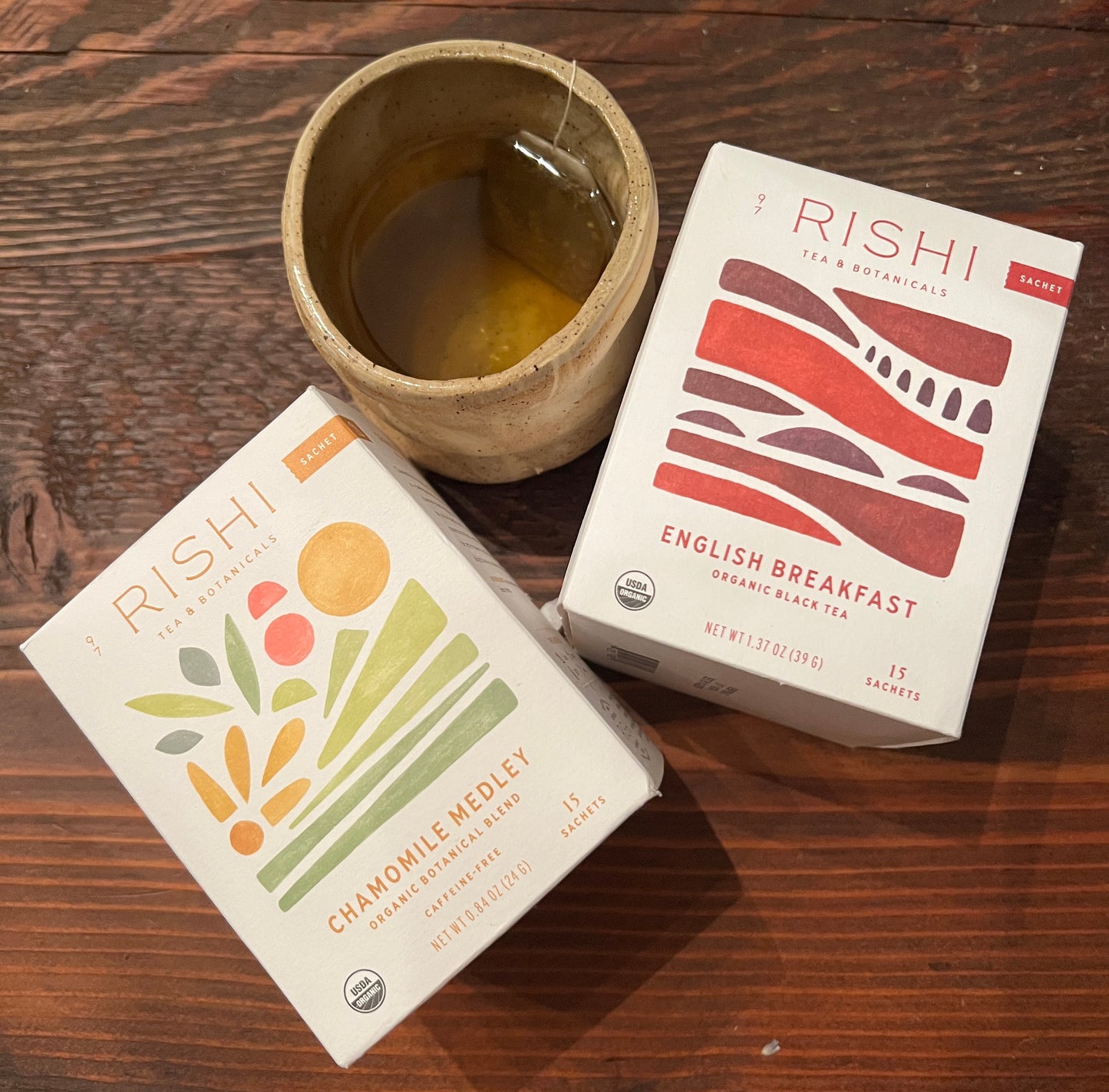 TWO RISHI TEA SACHETS