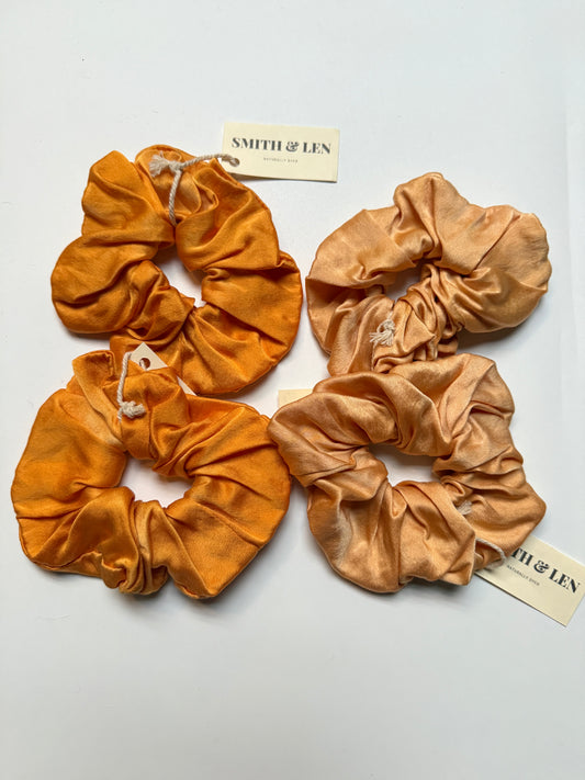 Oversized Coreopsis Mulberry Scrunchie