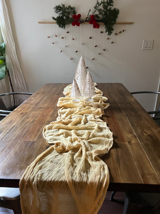 Onion Skins Gauze Table Runner II