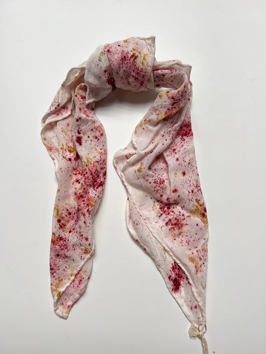 Cochineal + Marigold Silk Scarf