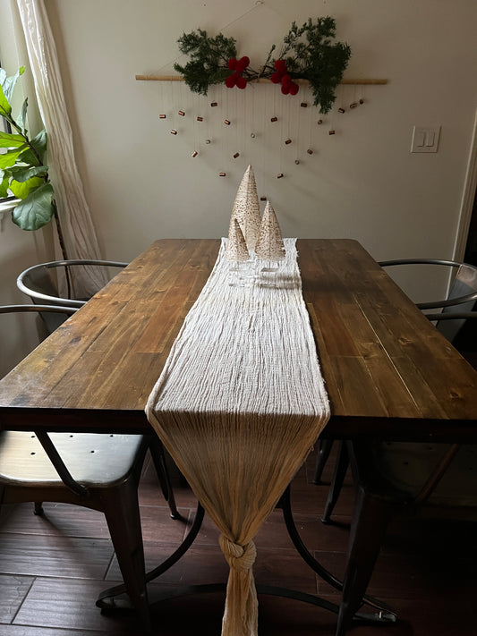 Onion Skins Gauze Table Runner