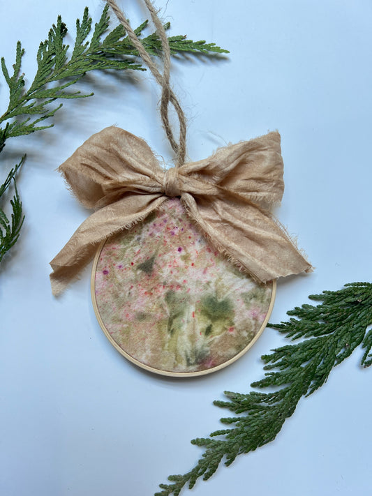 Fawn Naturally Dyed Circle Ornament