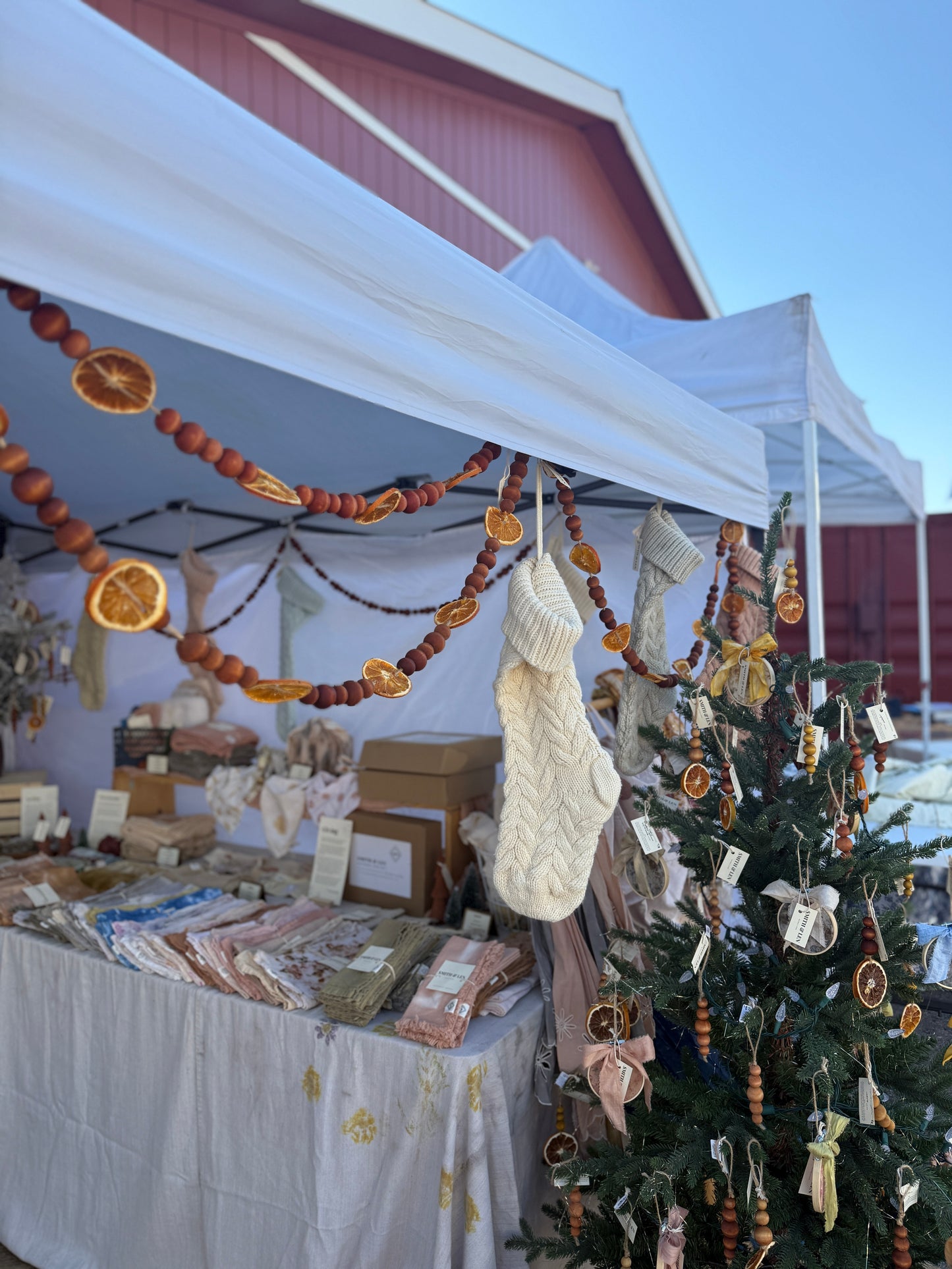 Orange Bead Garland {two sizes}