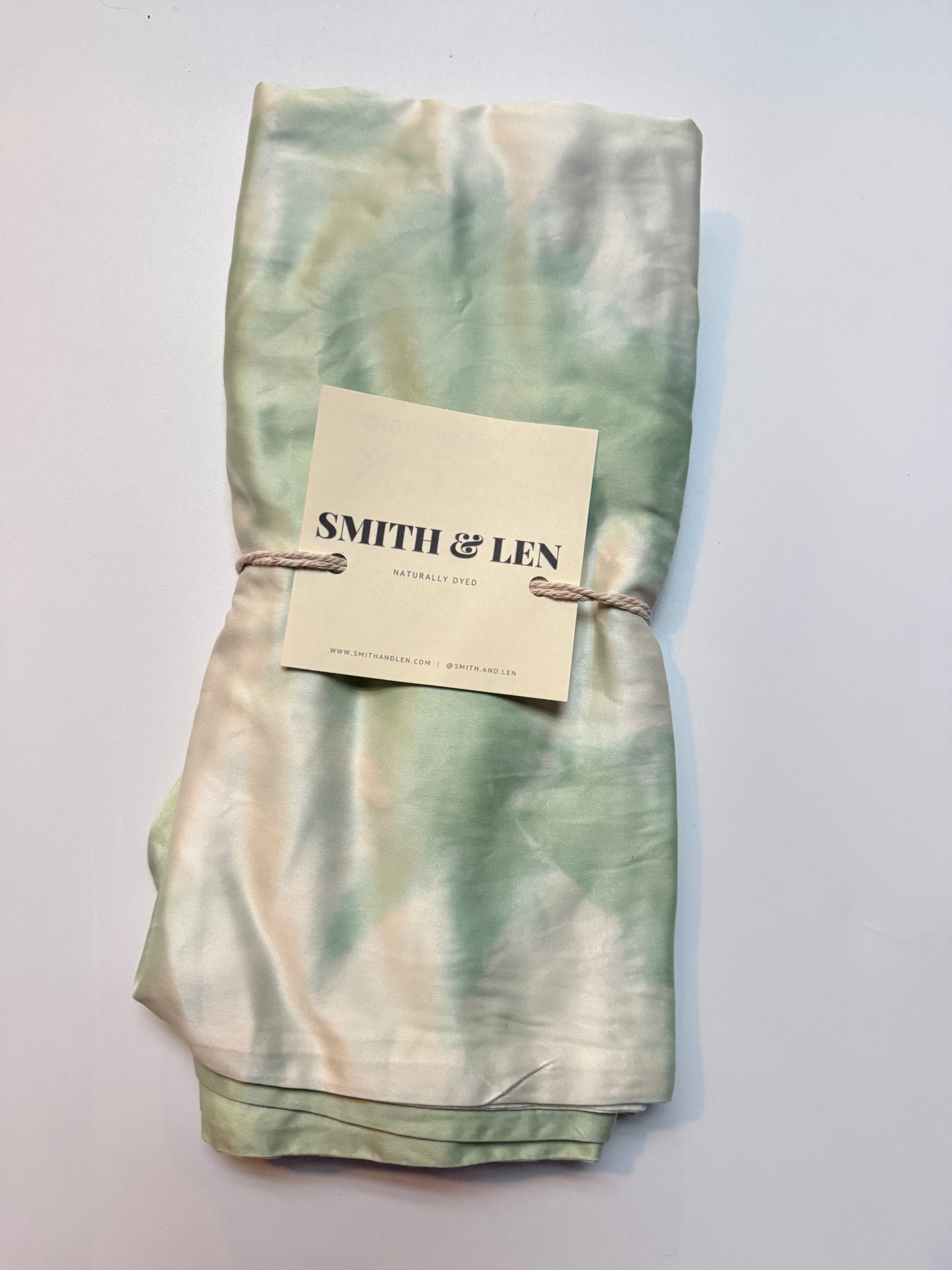 Fresh Indigo Dyed Silk Pillowcase