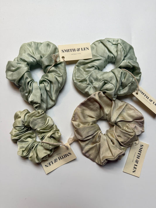 Fresh Indigo Mulberry Silk Scrunchie {2 sizes}