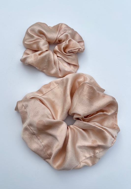 Oversized Ghost Hearts Mulberry Silk Scrunchie