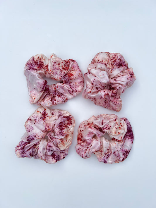 Valentine's Confetti Mulberry Silk Scrunchie {Original Size}
