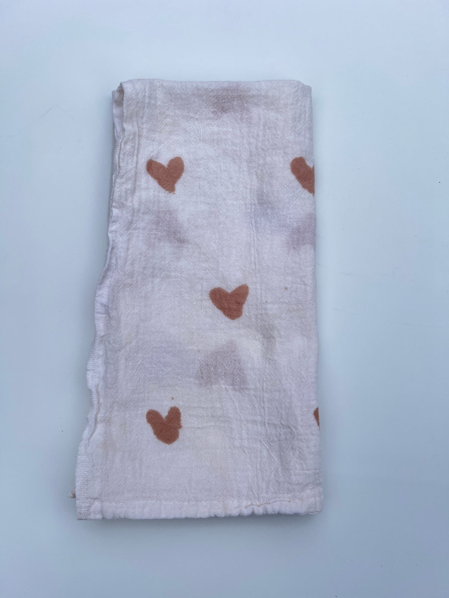 Hand Painted Heart Hand Towel {Sustainable Wrapping}