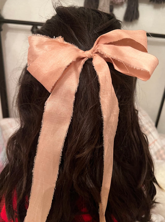 Silk Ribbon Double Bow {multiple colors}