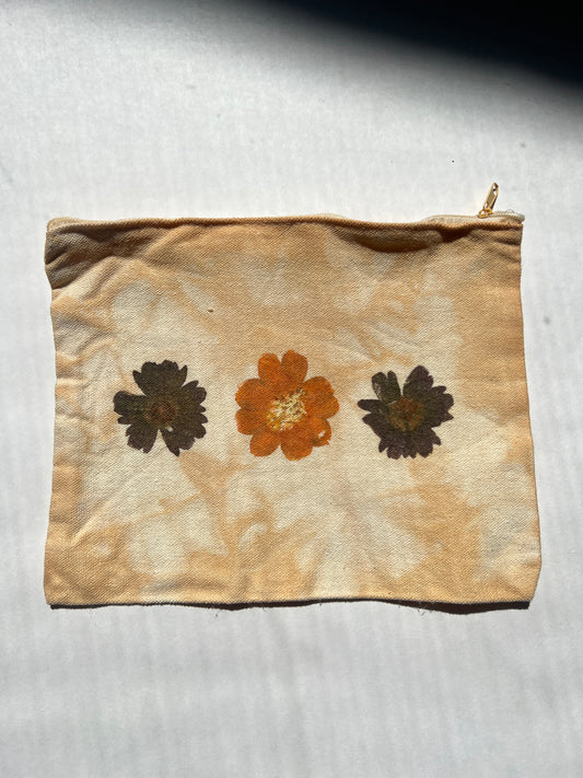 Single Coreopsis + Flower Printed Carry All Pouch {large}
