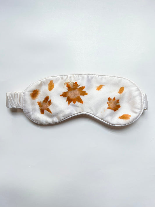 Coreopsis Printed Mulberry Silk Eye Mask