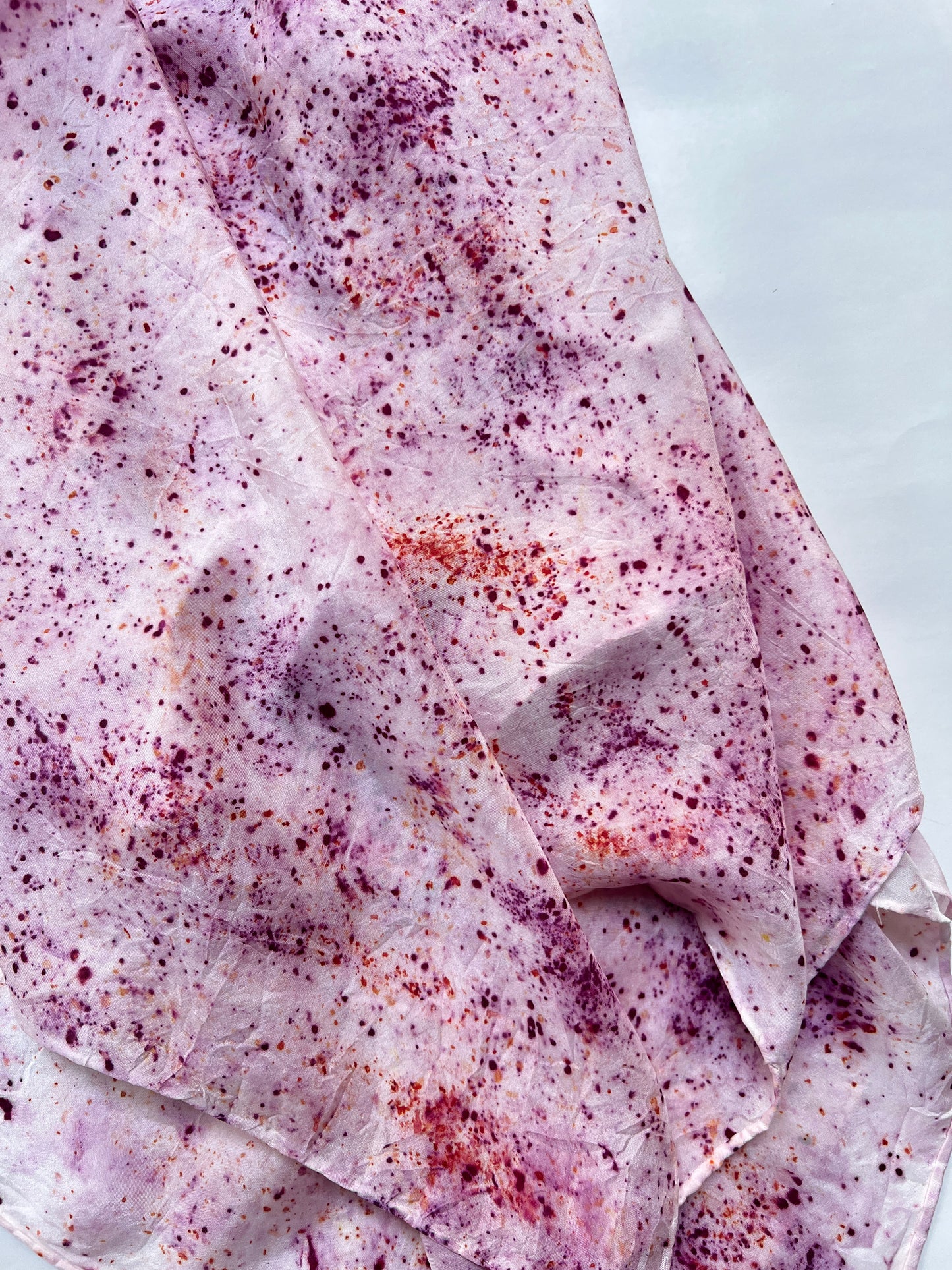 Oversized Cochineal & Madder Silk Scarf