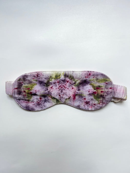 Monet's Garden Mulberry Silk Eye Mask 002