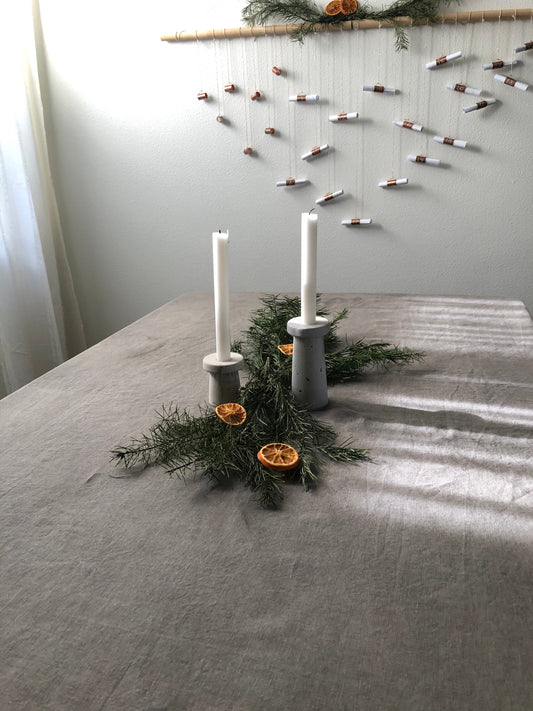 Pomegranate + Iron Linen Tablecloth